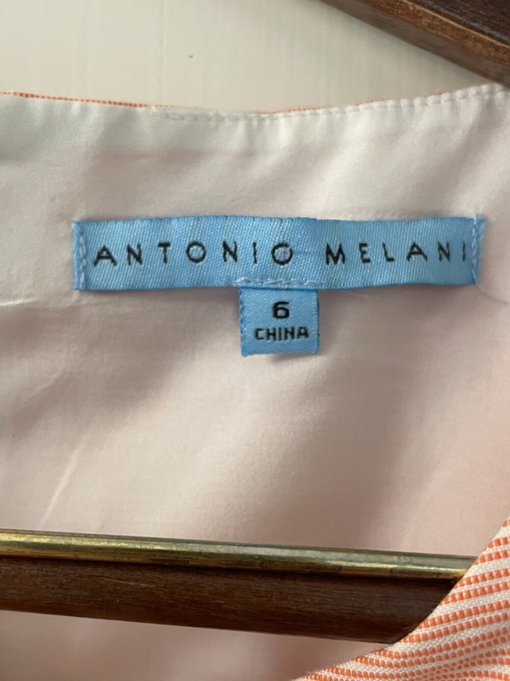 Antonio Melani Celina Dress Size 6 Peach Tank dress ruffle front - Picture 4 of 7